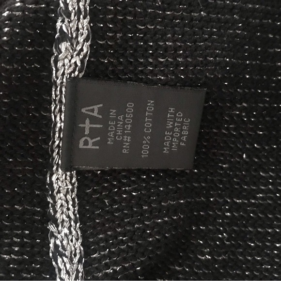 NWT RtA One Shoulder Metallic Sweater Size XS - Picture 9 of 12